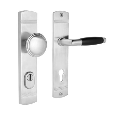 De Oude Deurklink Retro buitendeurbeslag knop/klink PC92 mat nikkel | De Oude Deurklink