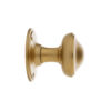 De Oude Deurklink Vaste deurknop 80mm - messing getrommeld | De Oude Deurklink