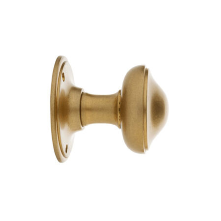 De Oude Deurklink Vaste deurknop 80mm - messing getrommeld | De Oude Deurklink
