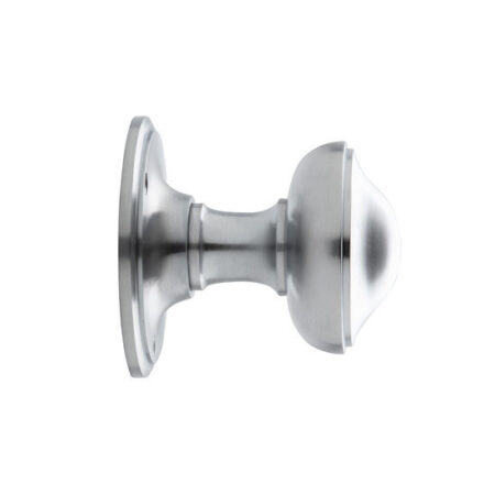 De Oude Deurklink Voordeurknop 80mm - Rond mat nikkel | De Oude Deurklink