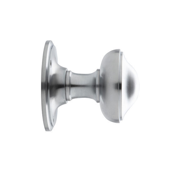 De Oude Deurklink Voordeurknop 80mm - Rond mat nikkel | De Oude Deurklink