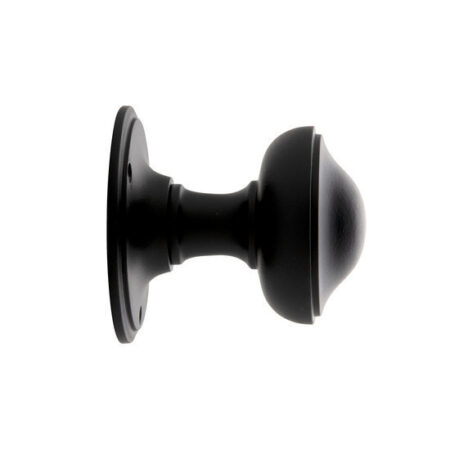 De Oude Deurklink Voordeurknop 80mm - Rond zwart | De Oude Deurklink
