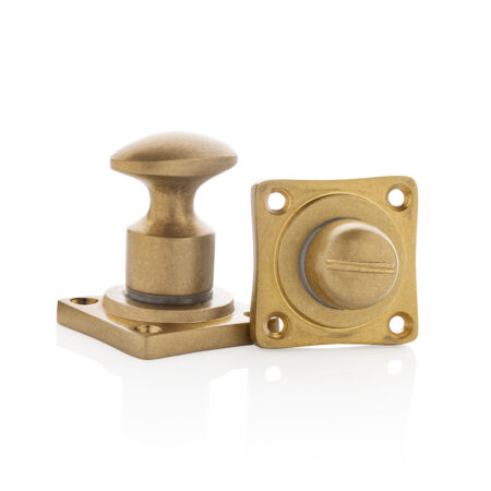 De Oude Deurklink WC Slot Draaiknop messing getrommeld | De Oude Deurklink