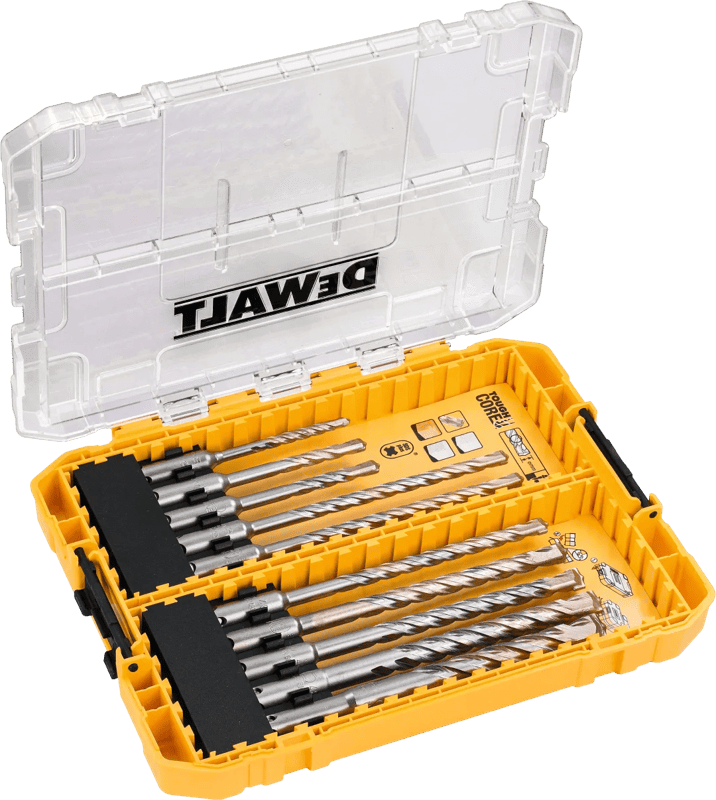 DeWalt 10-delige Extreme 2 SDS-Plus Boren Set Tough Case
