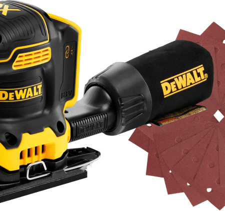 DeWalt DCW200NT-XJ (zonder accu) + DeWalt Schuurstrook 115x115mm K120 (25x)