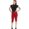 Deadly Capri Pants Red-XXL | 39% korting | Pinup Couture