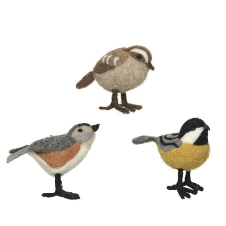 Decoris Beeld Vogel wol 7cm | Decoris