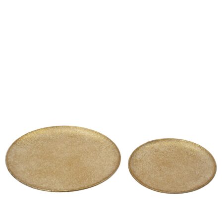 Decoris Decobord ijzer 2dlg Ø39cm goud | Decoris