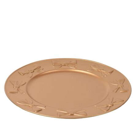 Decoris Decobord met strikjes Ø33cm goud | Decoris