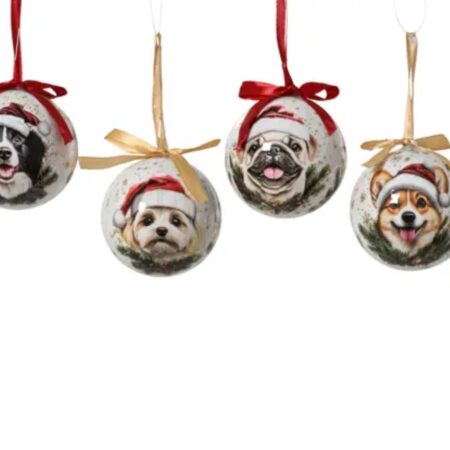 Decoris Kerstbal Hond Ø8cm | Decoris