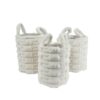 Decoris Manden 3dlg set imitatiebont wit | Decoris