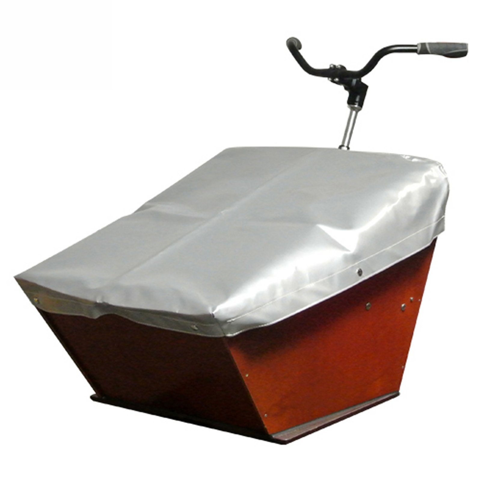 Dekzeil Bakfiets Kort Zilver | de Poort