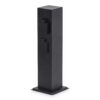 Delta M buitenstopcontactpaal - 39cm - 4 stopcontacten - IP44 waterdicht - Tuincontactdoos - Stekkerdoos - Zwart | HOFTRONIC