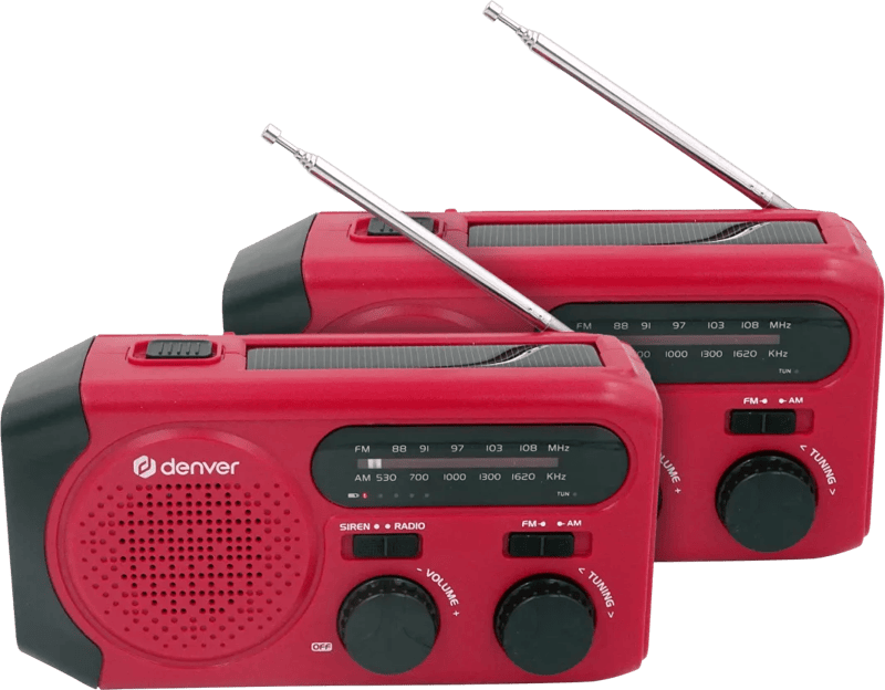 Denver SCR-2010 Noodradio Rood Duo Pack