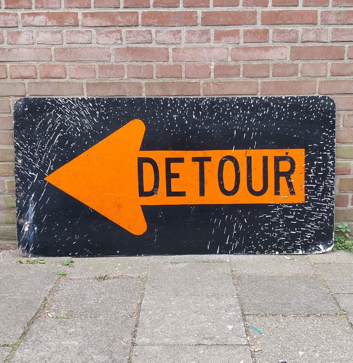 Detour Amerikaans Verkeersbord - 122 x 61cm - Origineel | The Dutch Pickers