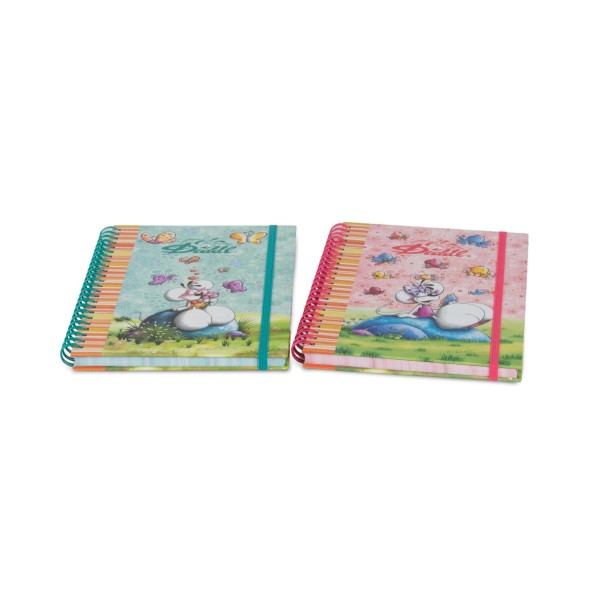 Diddl A5 Spiraal Notitieboek Met Glitter Elastiek |