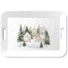 Dienblad melamine Snowy houses 33x47 cm | Ambiente