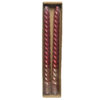 Dinerkaars Swirl ossenbloed glitter 2st | Decoris