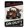 Disney Pixar Tow Mater Mechanic On Duty Metalen Bord - 25