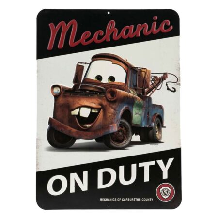 Disney Pixar Tow Mater Mechanic On Duty Metalen Bord - 25