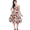 Hearts & Roses Ditsy Rose Floral Summer Swing Dress-L | Hearts and Roses