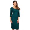 Diva Catwalk Venetia Pencil Dress Forest Green-XXL | Fiftiesstore