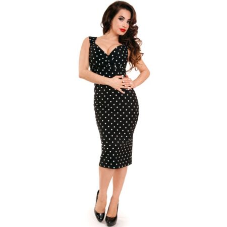Diva Polka Dot Dress Black -L | Steady Clothing