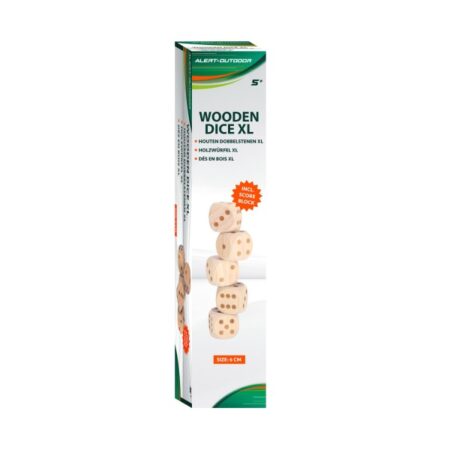 Dobbelsteen xl hout alert met scoreblok | Alert
