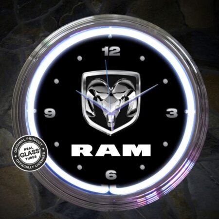 Dodge RAM Logo Neonklok 38 cm | Dodge