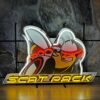 Dodge Scat Pack Neon Verlichting 76 x 47 cm - Wit