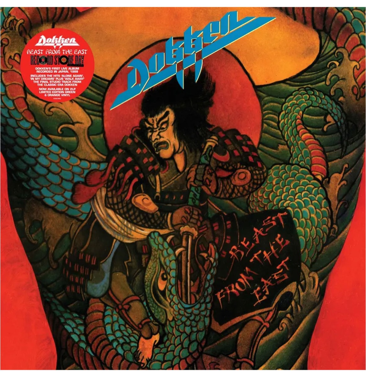 Dokken - Beast From The East (Groen En Oranje Vinyl) (Record Store Day 2025) 2 (LP) | Fiftiesstore