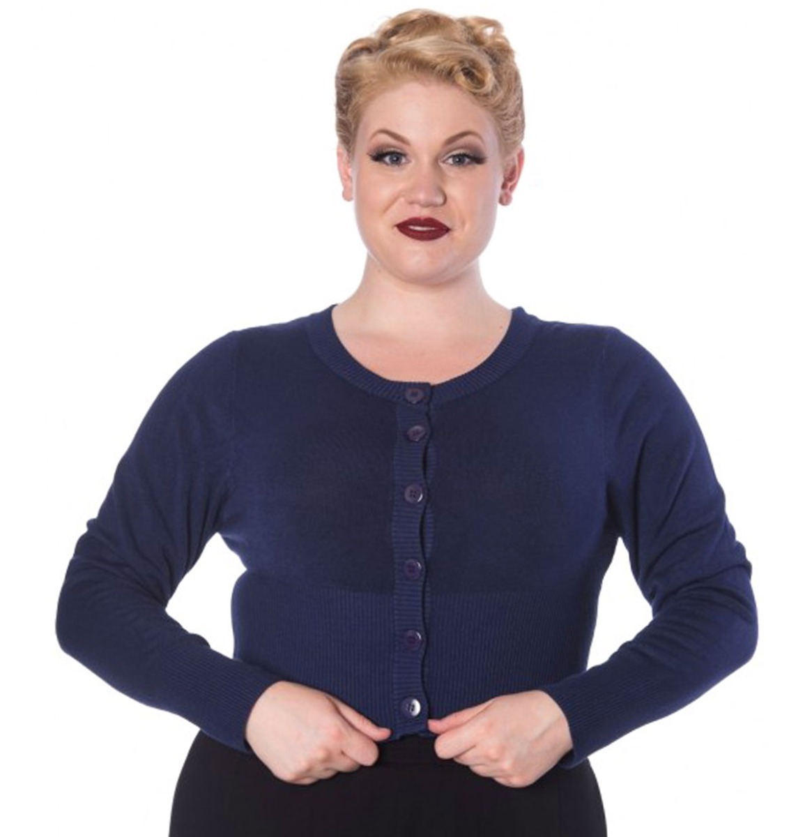 Banned Dolly Cardi Night Blue-L | Banned