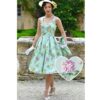 Dolly & Dotty Amanda Pastel Flower Swing Dress Light Blue -2XL | Dolly and Dotty