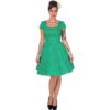 Dolly & Dotty Claudia Swing Dress Polka Dark Green-2XL | Dolly and Dotty