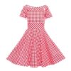 Dolly & Dotty Darlene Swing Dress Gingham Kids Red White-11 - 12 Jaar | Dolly and Dotty