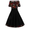 Dolly & Dotty Darlene Swing Dress Rockabilly Heart Black-L | Dolly and Dotty