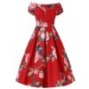 Dolly & Dotty Lily Scarlet Rose Vintage Swing Dress Red-M | Fiftiesstore