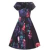 Dolly & Dotty Lily Swing Dress Peony Black-XL | Dolly and Dotty