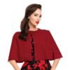 Dolly & Dotty Sabrina Cape Burgundy-XL/2XL | Dolly and Dotty