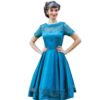 Dolly & Dotty Tess Lace Embroidered Dress Peacock-2XL | Dolly and Dotty