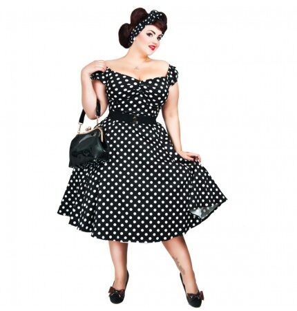 Dolores Doll Dress Polka Black / White-32 (NL)/ 6 (UK) | 46% korting | Collectif