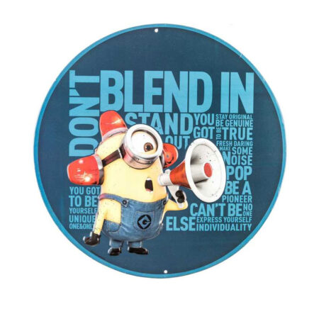 Don't Blend In Minion Rond Metalen Bord | 25% korting | Disney