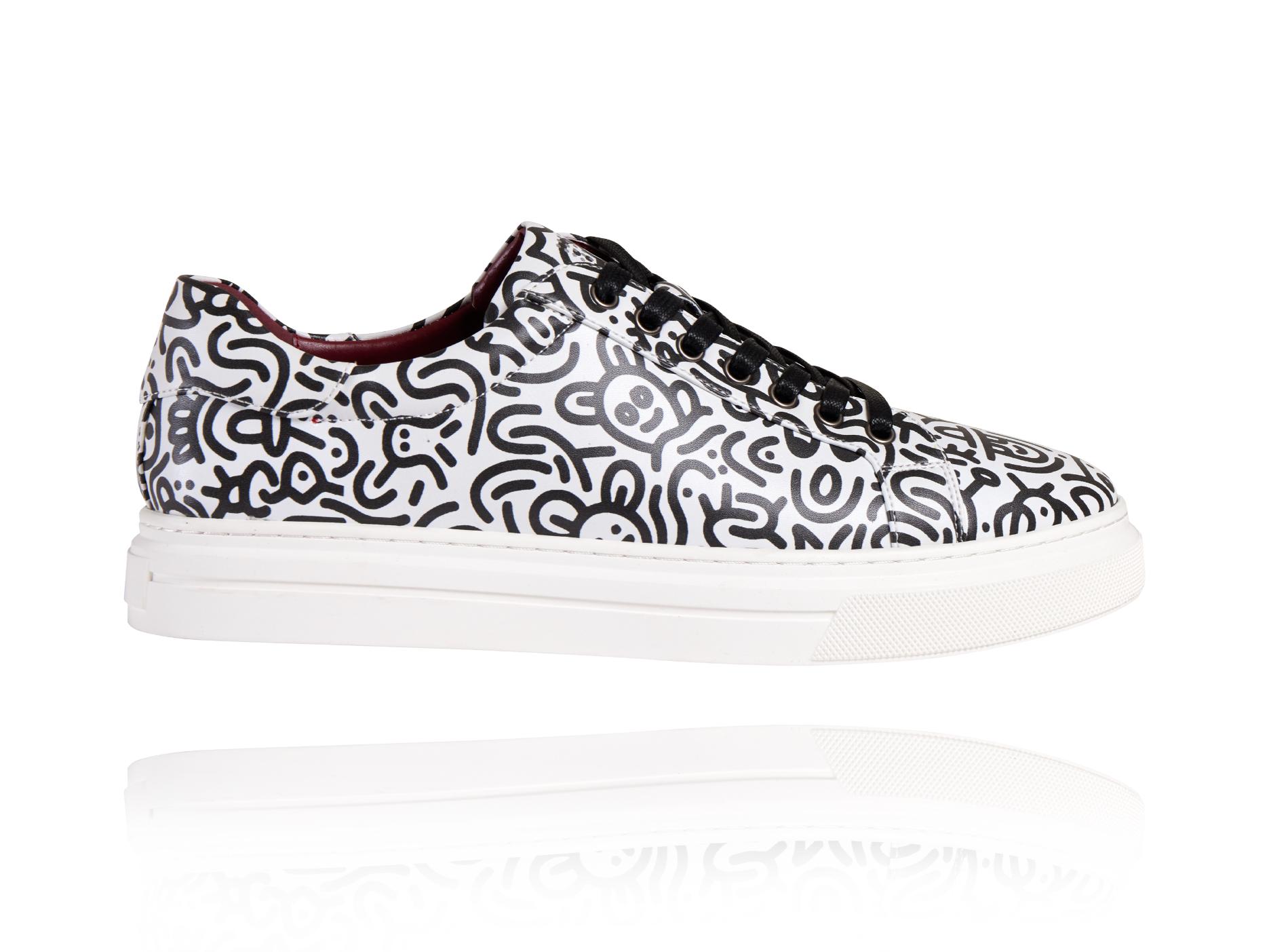 Doodle Arty Sneakers Lureaux - Handgemaakte Nette Schoenen Voor Heren | Lureaux