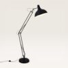 Dorsen - Zwarte Staande lamp Metaal 180 cm - Modern design - Woonkamer lamp - In hoogte verstelbaar - E27 fitting - Met voetschakelaar | LUSENZ