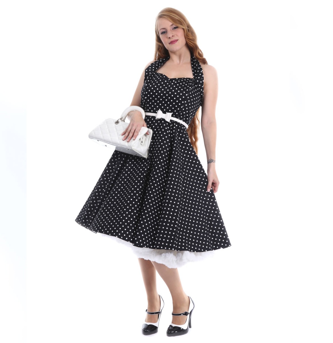 Dots Dress Black-44 (NL)/ 18 (UK) | 29% korting | Vivien of Holloway