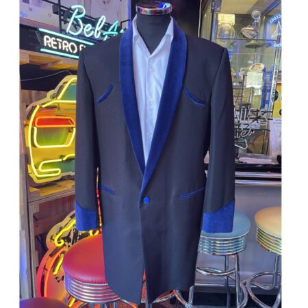 Drape Jacket Back / Blue Velvet - 54 | 14% korting | Fiftiesstore