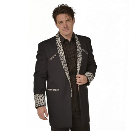 Drape Jacket Black / Ocelot-52 (NL) / 26 (UK) | 19% korting | Fiftiesstore