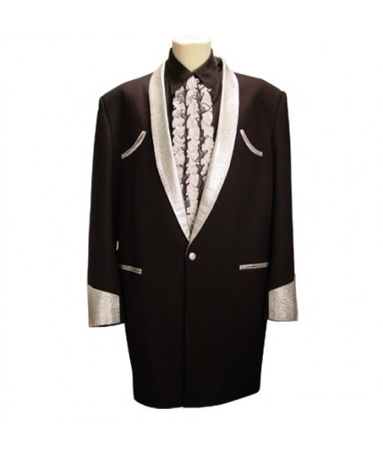 Drape Jacket Black / Silver Lurex-50 (NL) / 40 (UK) | 46% korting | Fiftiesstore
