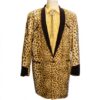 Drape Jacket Gold Ocelot / Black Velvet-54 | 43% korting | Fiftiesstore