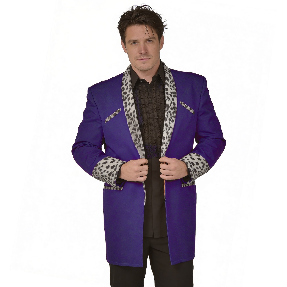 Drape Jacket Paars / Wit Ocelot size 52 | 46% korting | Fiftiesstore